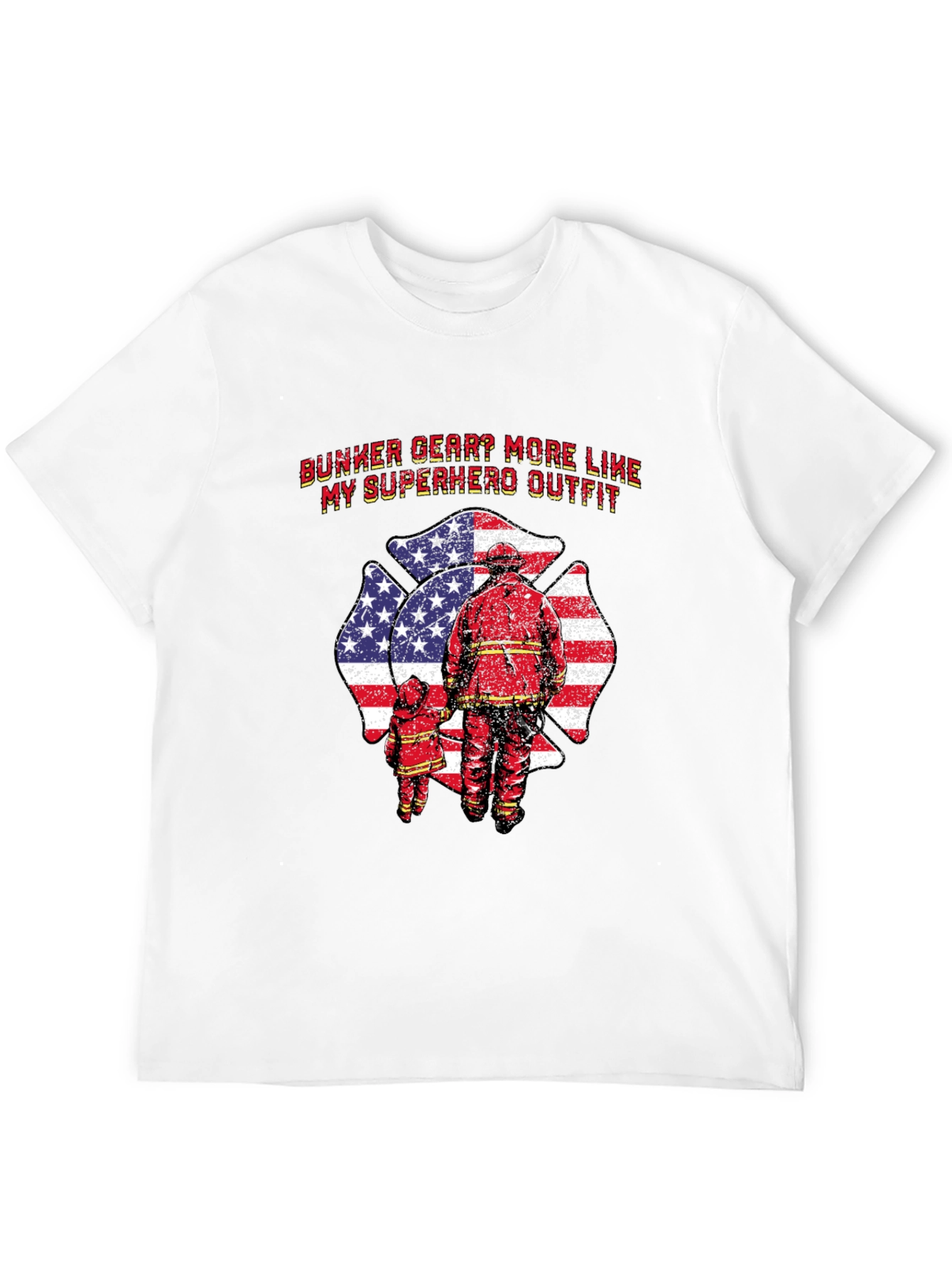 Firefighter Dad & Child T-Shirt - Superhero Outfit