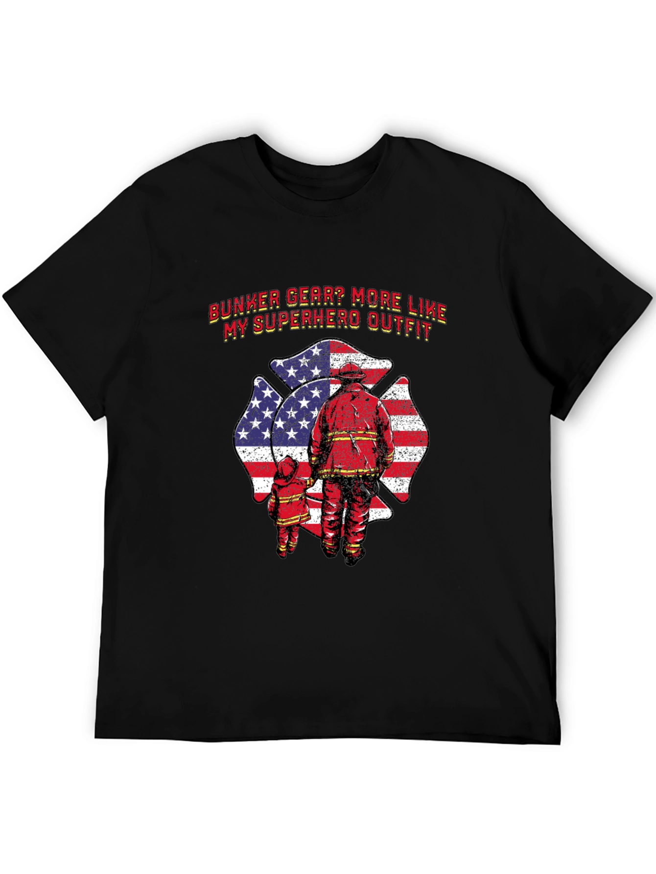 Firefighter Dad & Child T-Shirt - Superhero Outfit