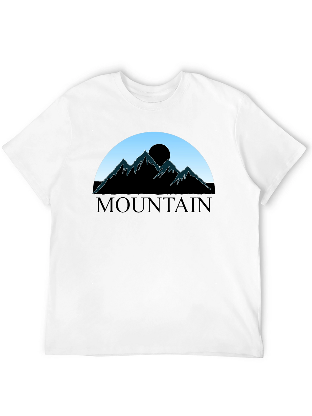Mountain Silhouette Graphic Tee - Black Cotton Blend