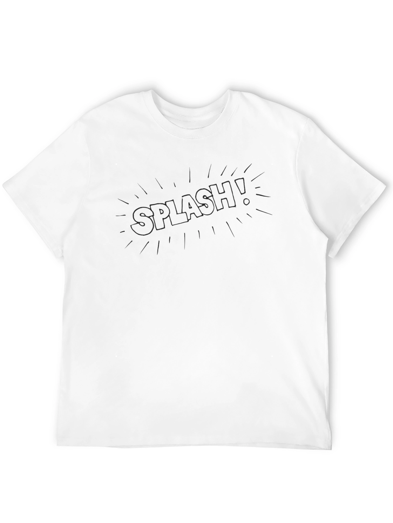 Mens Black Graphic Tee - Splash!