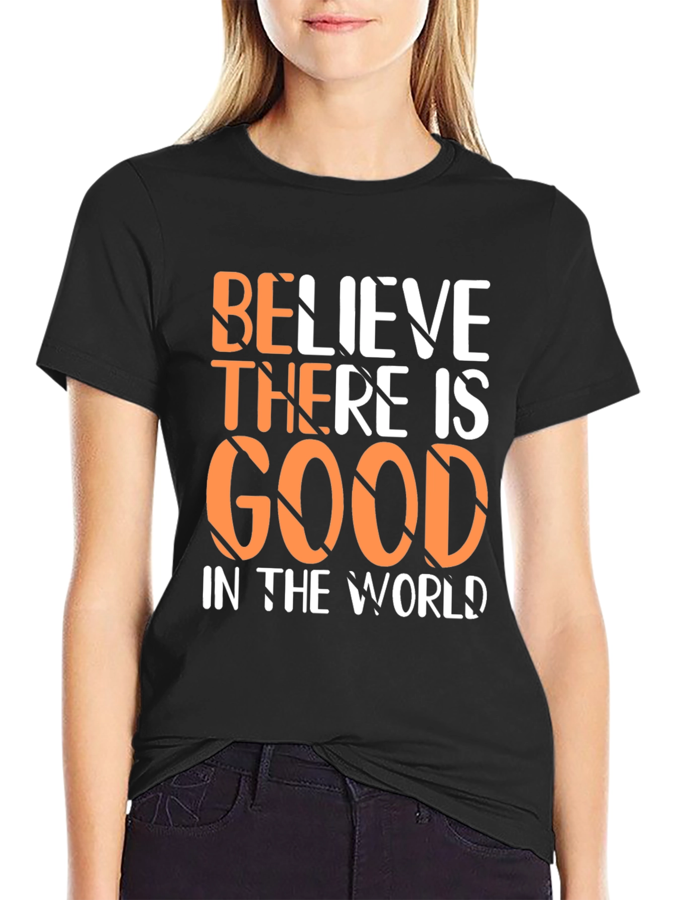 Believe There is Good in the World Black Graphic Tee