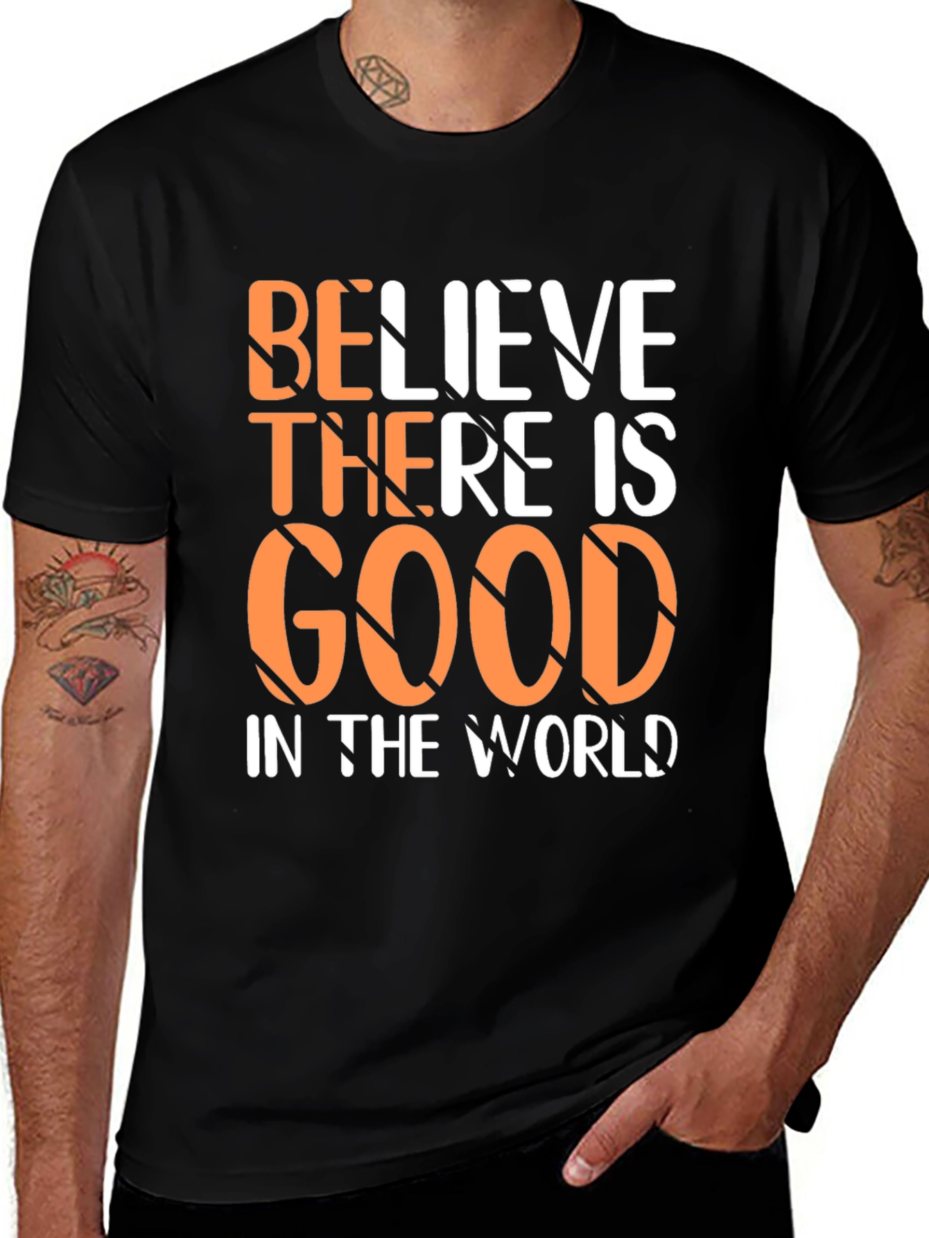 Believe There is Good in the World Black Graphic Tee