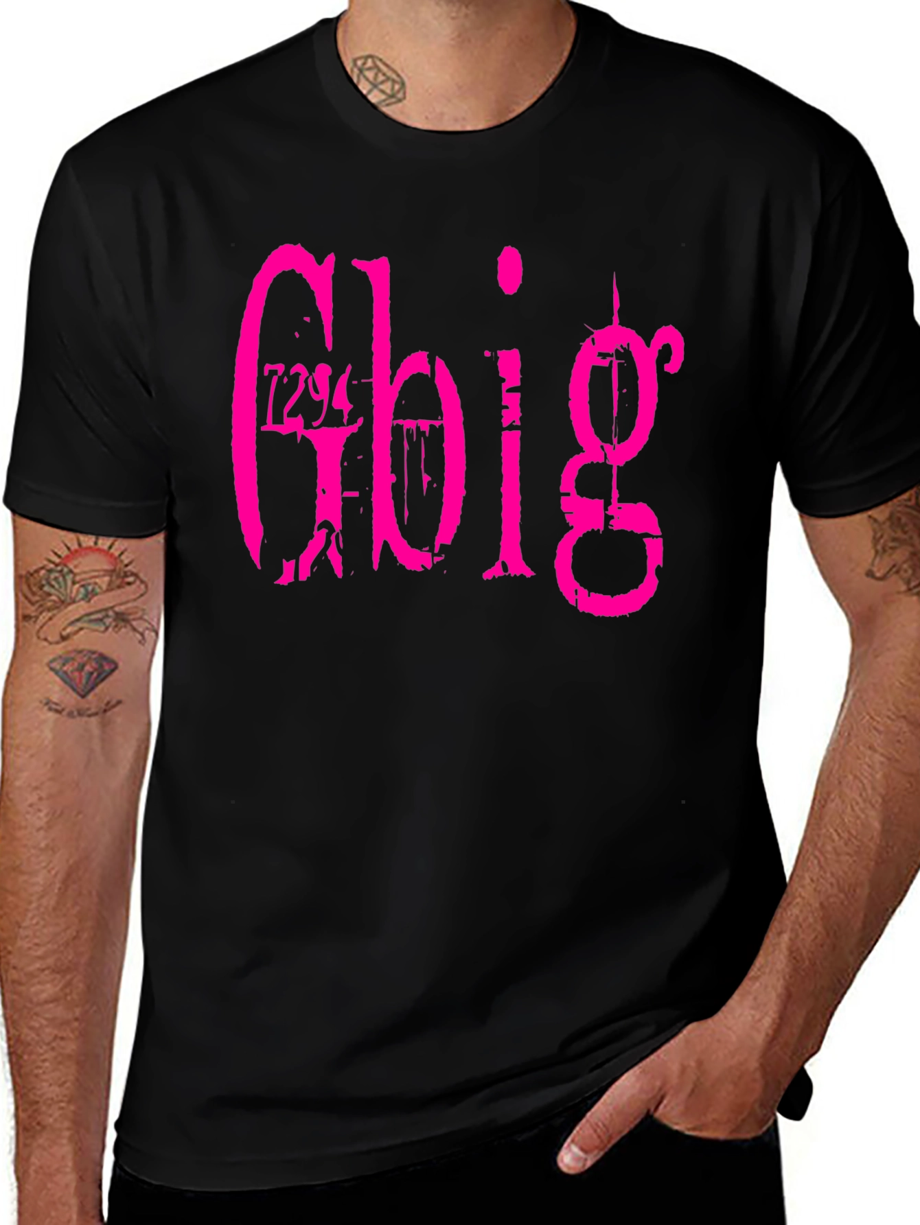 Gbig Graphic Tee - Black Cotton T-Shirt