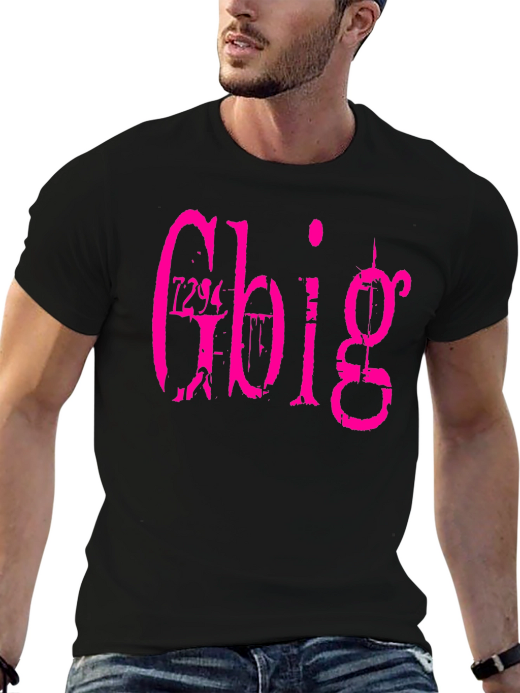 Gbig Graphic Tee - Black Cotton T-Shirt