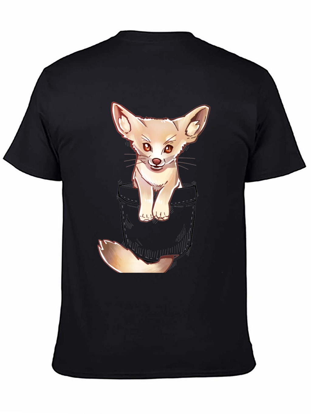 Cute Fennec Fox Pocket T-Shirt