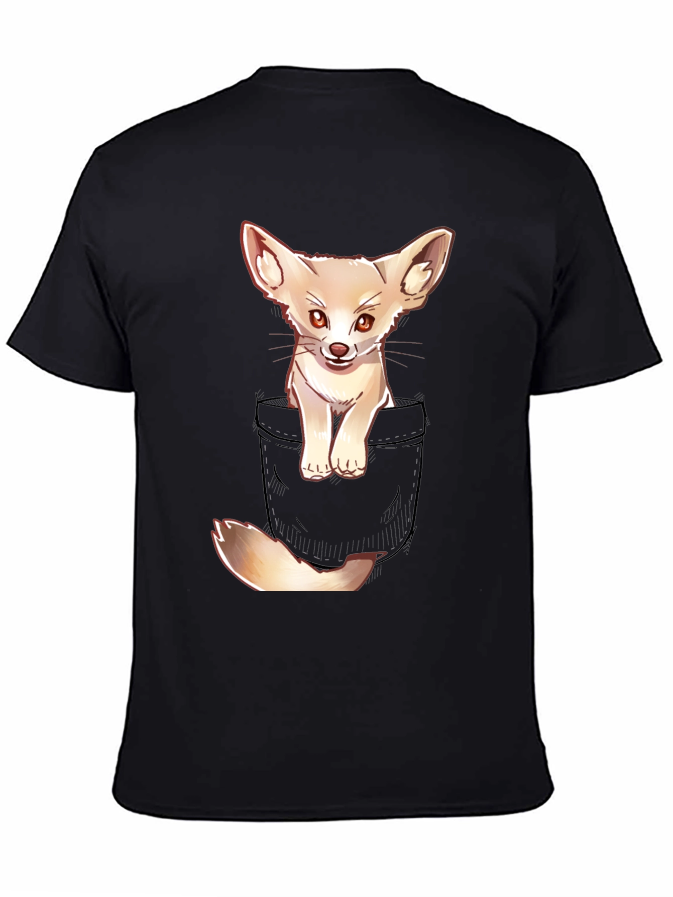 Cute Fennec Fox Pocket T-Shirt