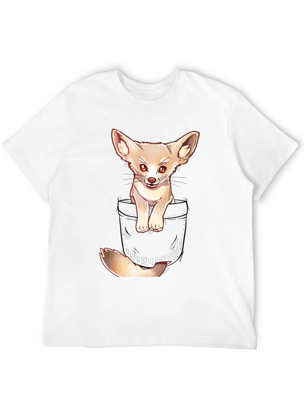 Cute Fennec Fox Pocket T-Shirt