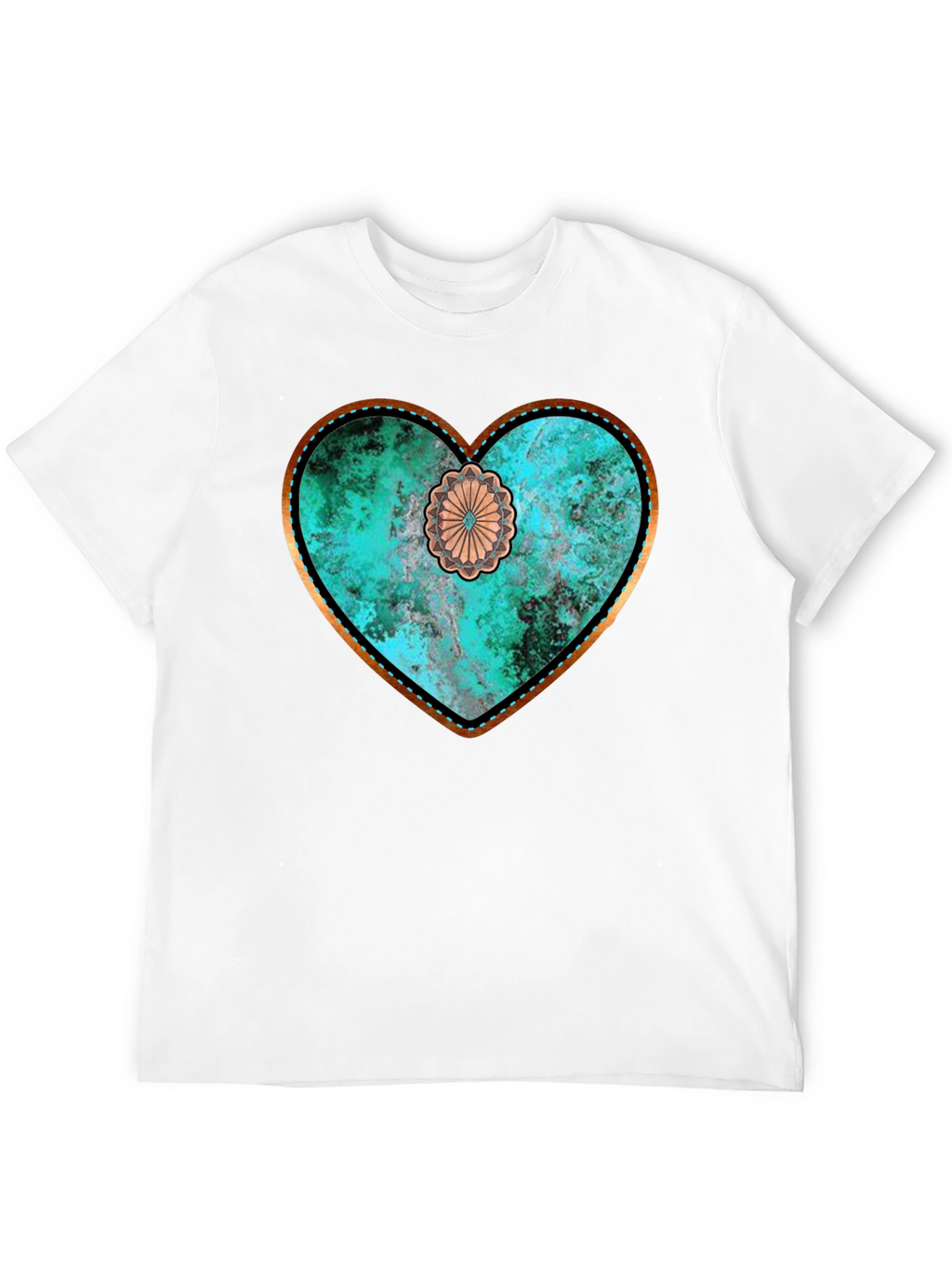 Rustic Turquoise Heart Graphic Tee