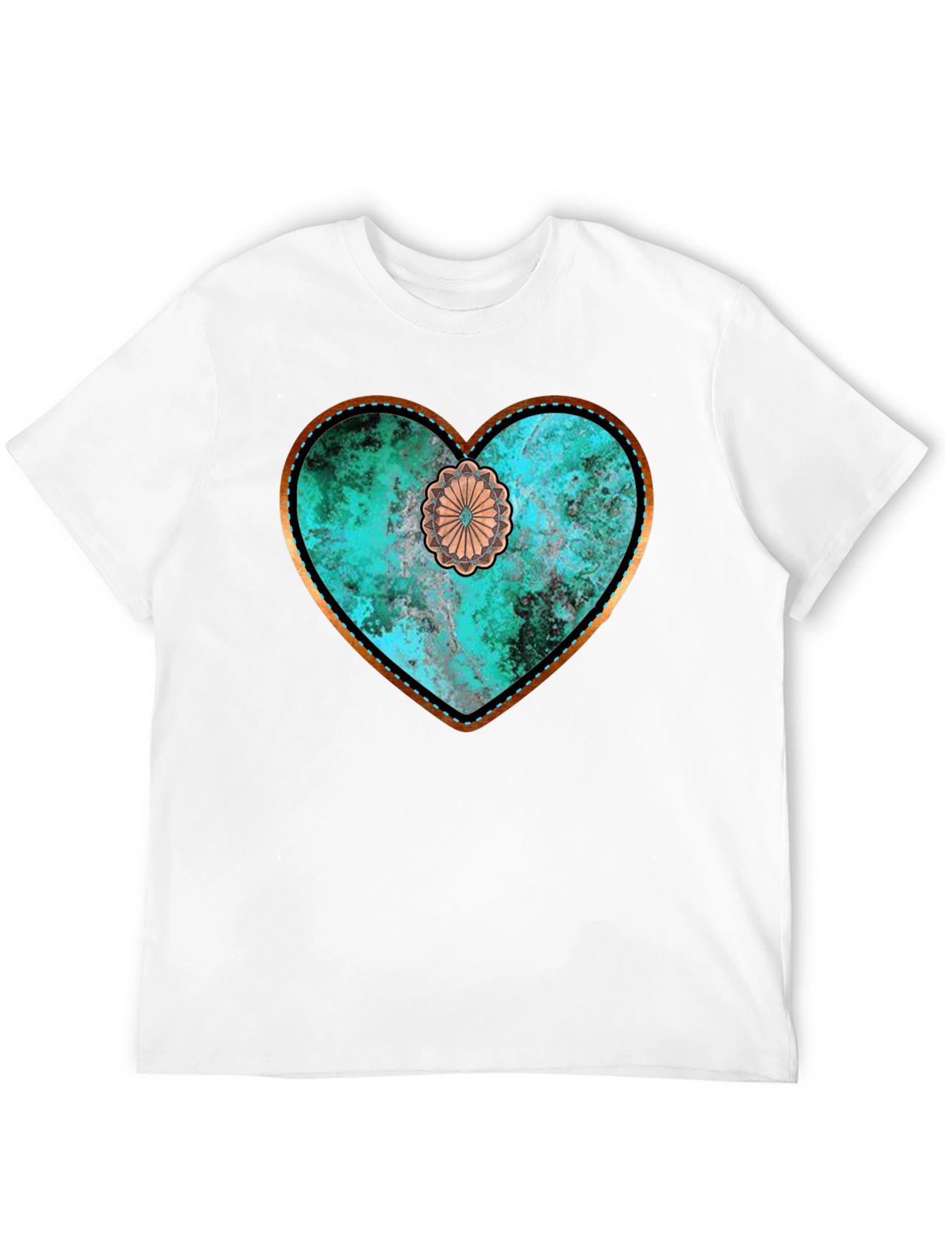 Rustic Turquoise Heart Graphic Tee