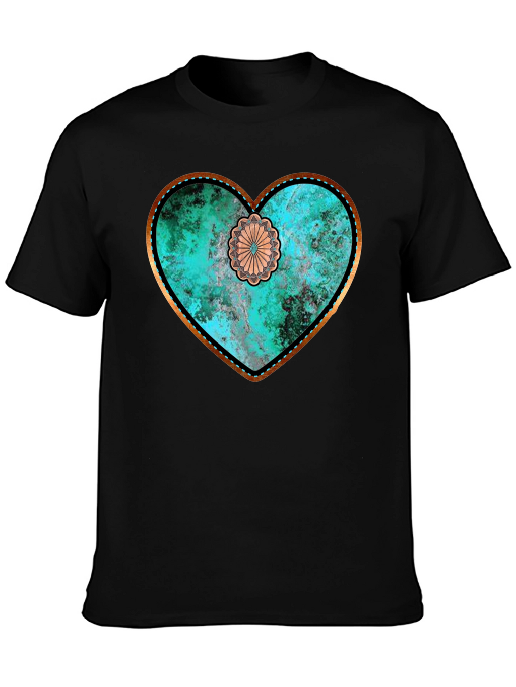 Rustic Turquoise Heart Graphic Tee