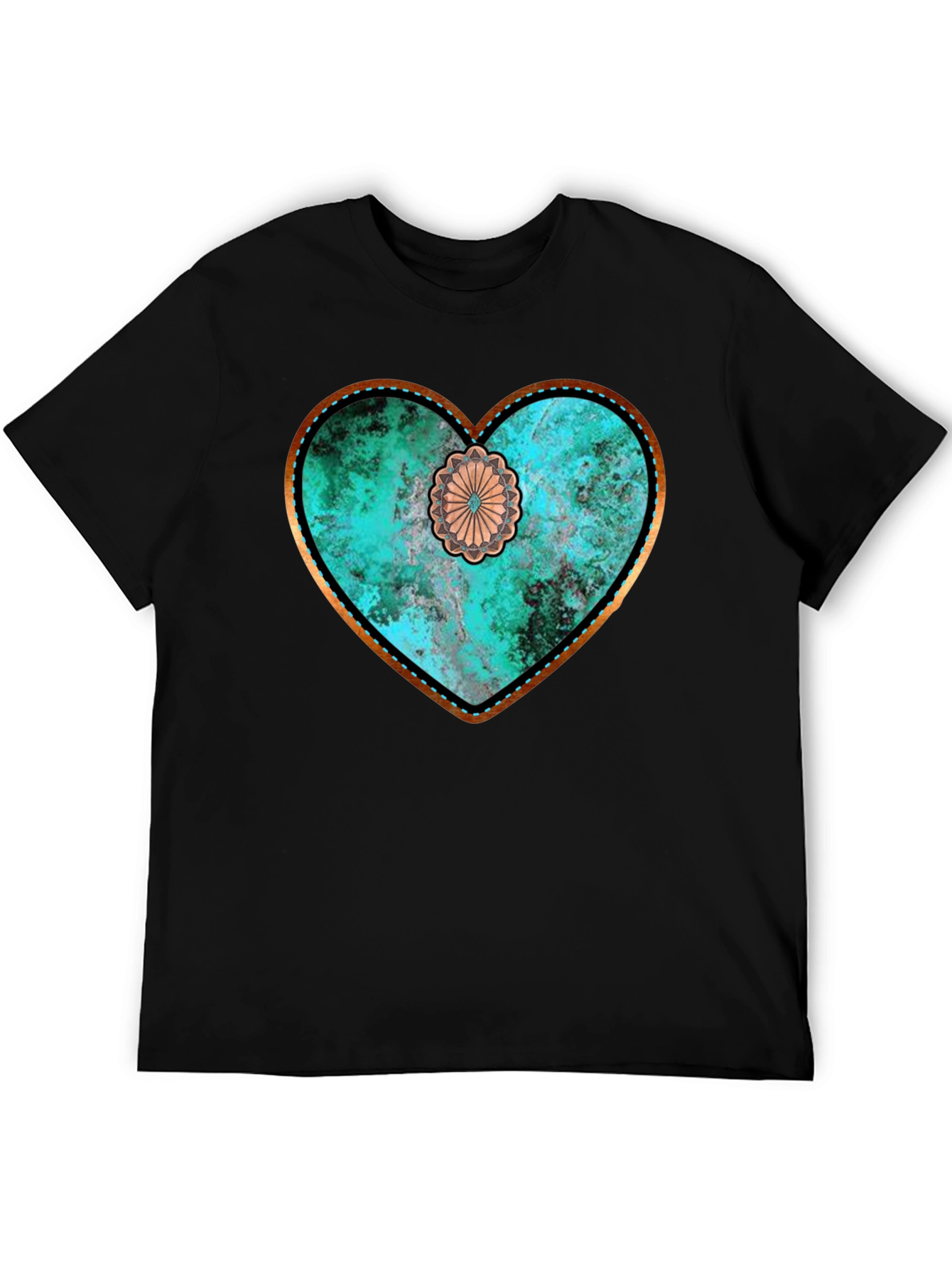 Rustic Turquoise Heart Graphic Tee