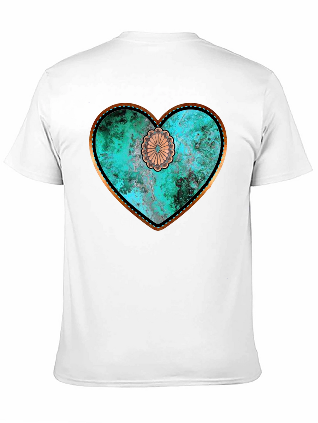 Rustic Turquoise Heart Graphic Tee