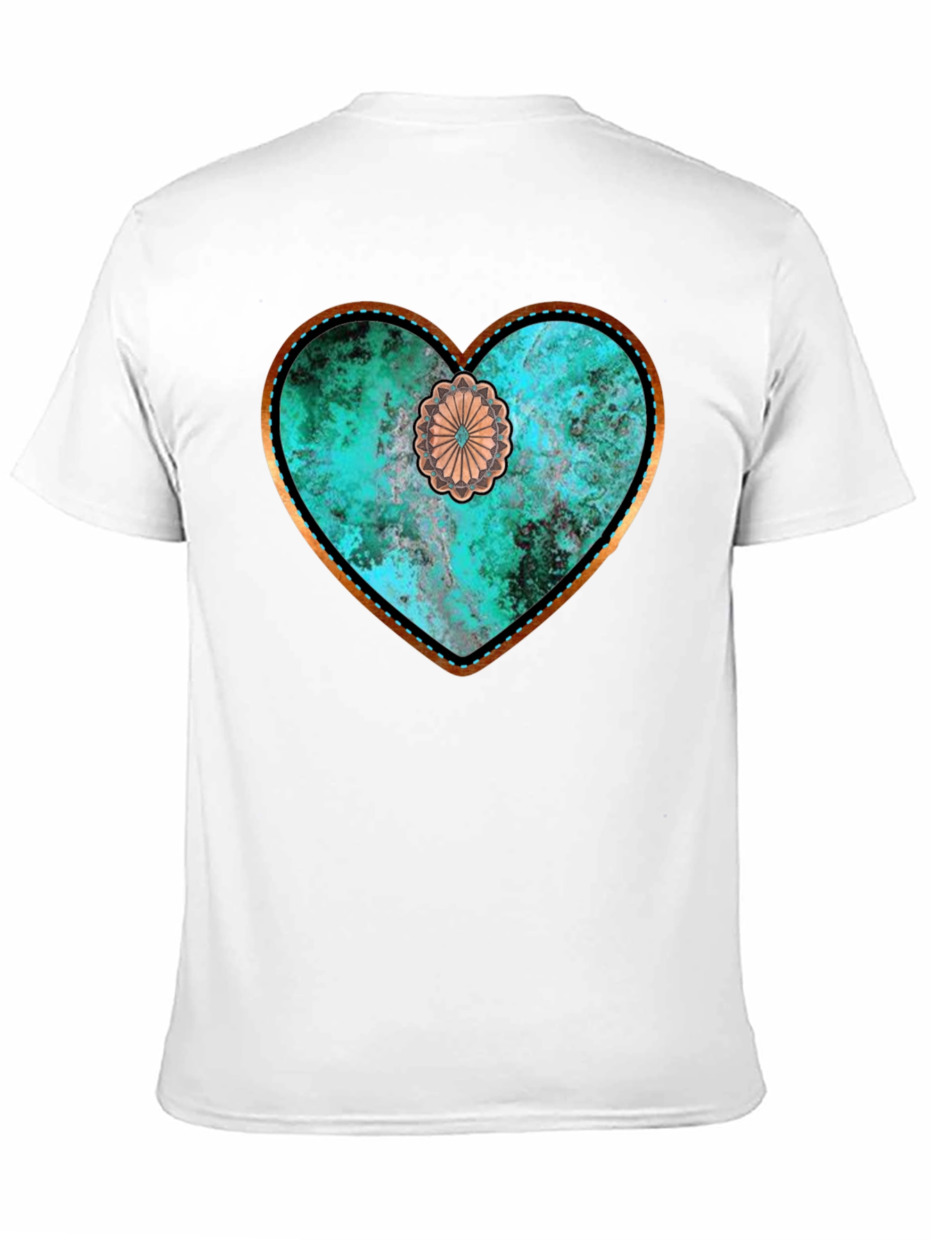 Rustic Turquoise Heart Graphic Tee