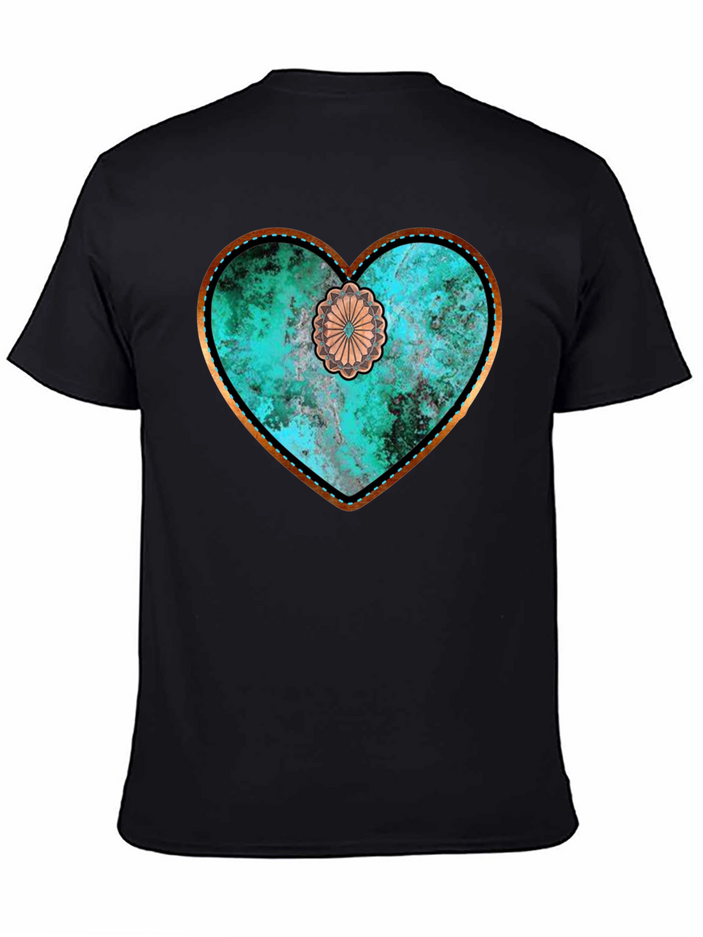 Rustic Turquoise Heart Graphic Tee