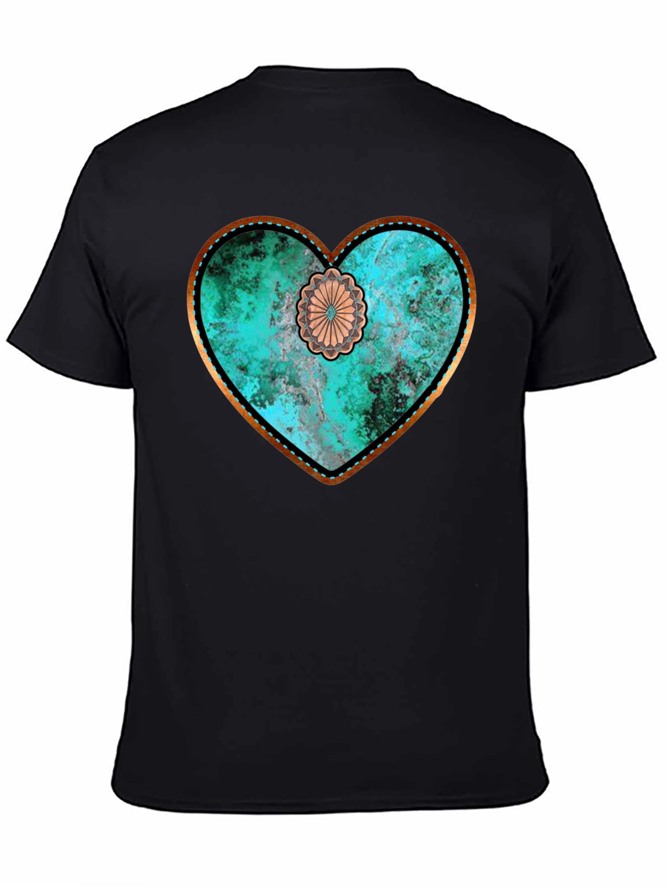 Rustic Turquoise Heart Graphic Tee