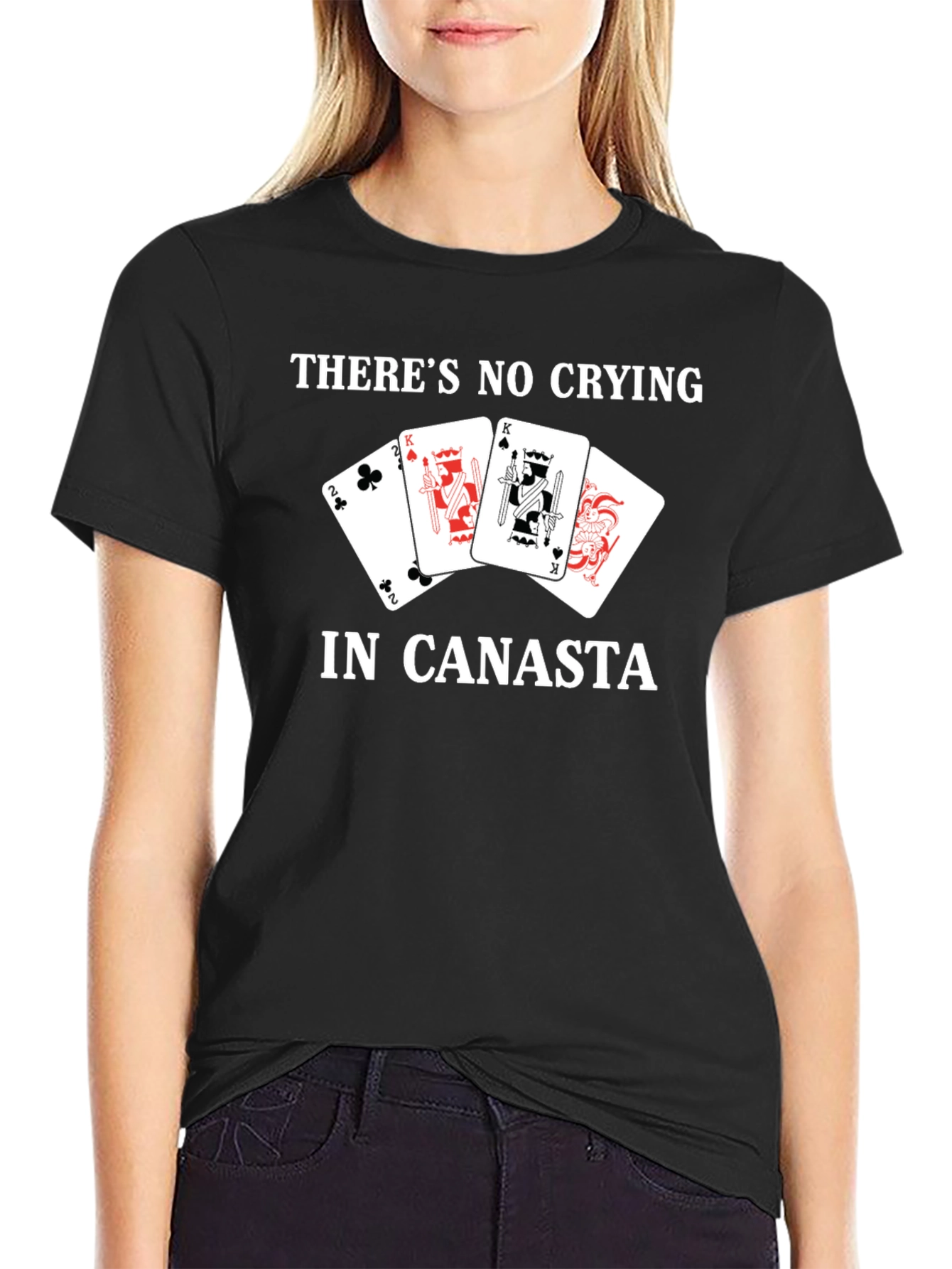 Canasta Player T-Shirt: No Crying in Canasta Card Game Tee