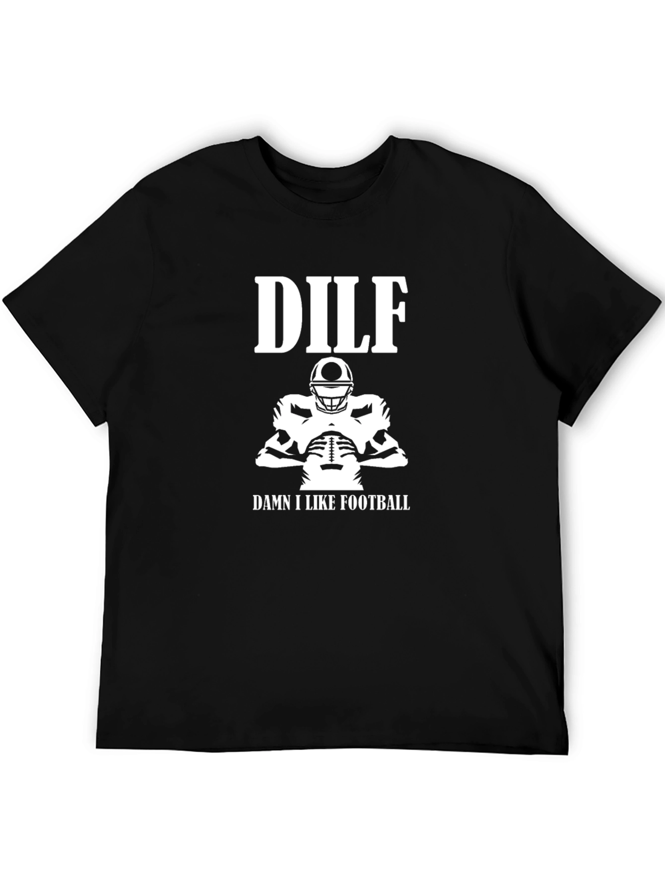 DILF Football Fan Black Tee Shirt