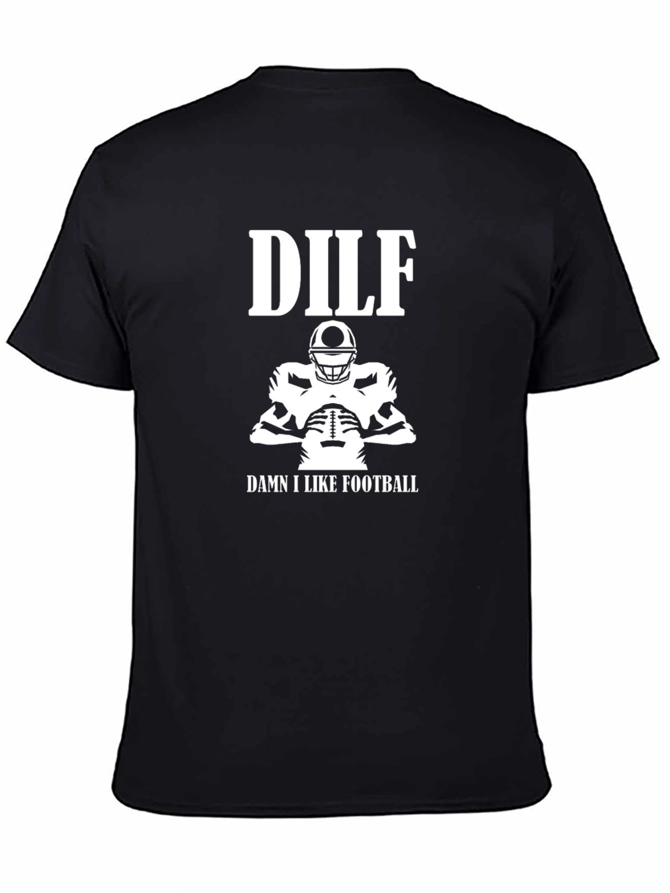 DILF Football Fan Black Tee Shirt