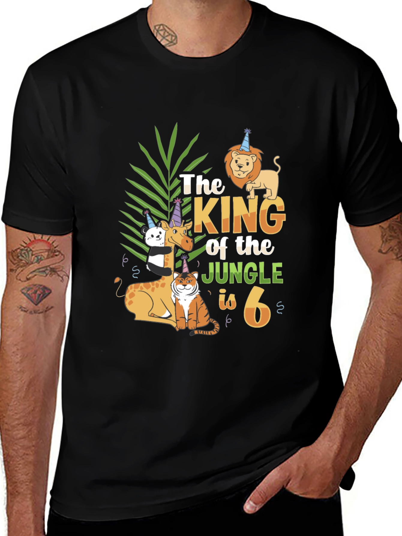 King of the Jungle 6th Birthday T-Shirt