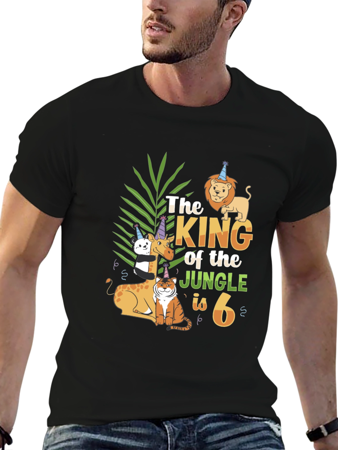 King of the Jungle 6th Birthday T-Shirt