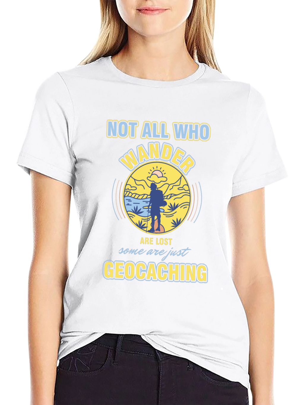 Geocaching T-Shirt - Not All Who Wander Are Lost