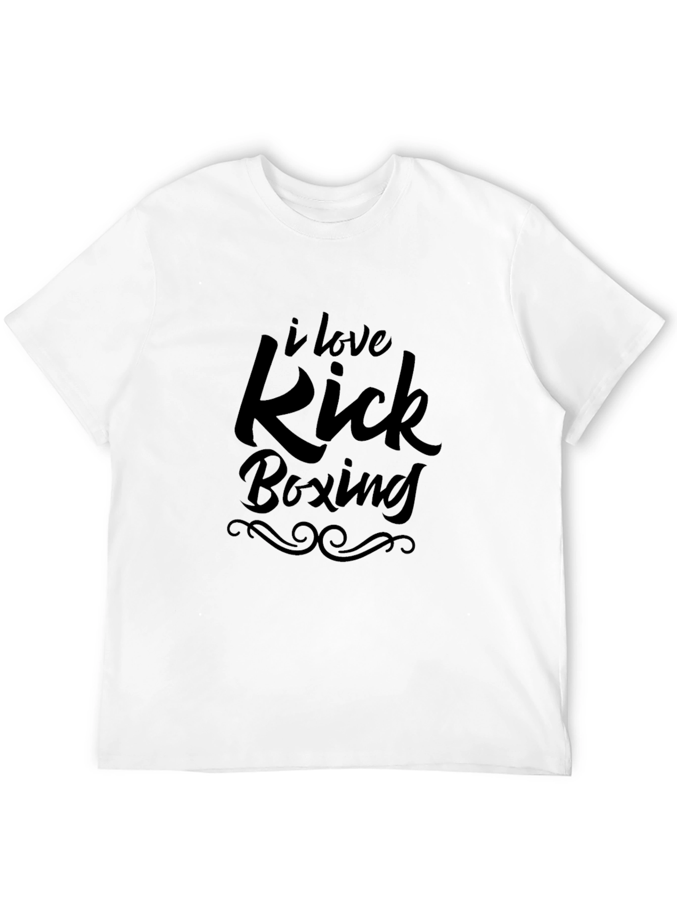 I Love Kick Boxing T-Shirt Black Graphic Tee