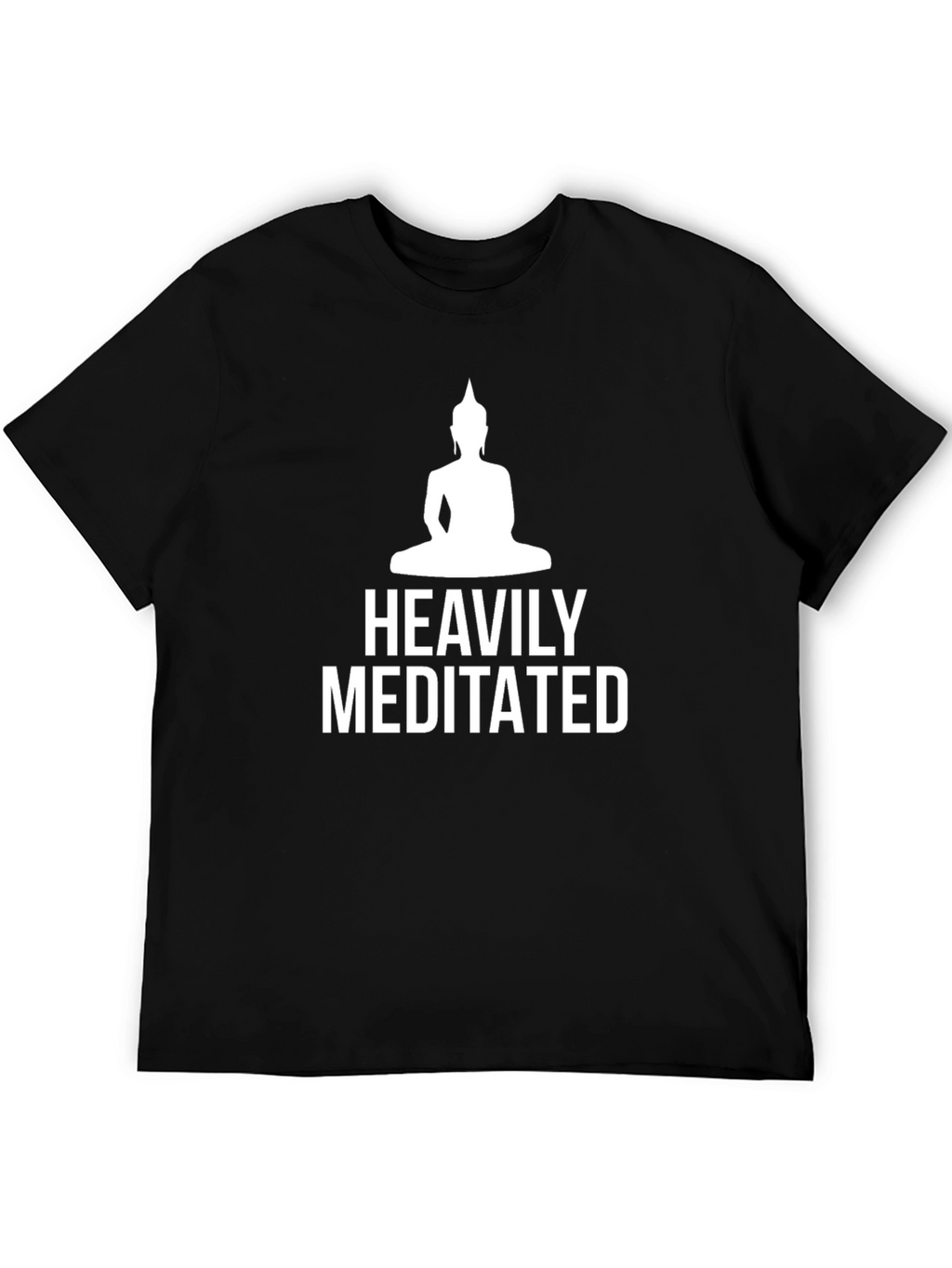 Heavily Meditated Buddha Graphic T-Shirt - Black