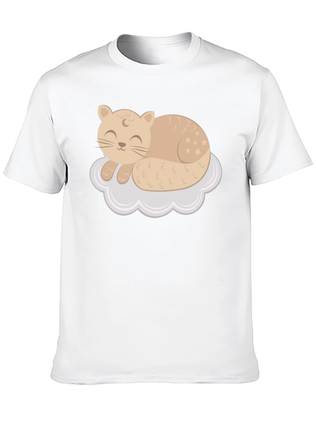 Cute Cat Sleeping on Cloud T-Shirt