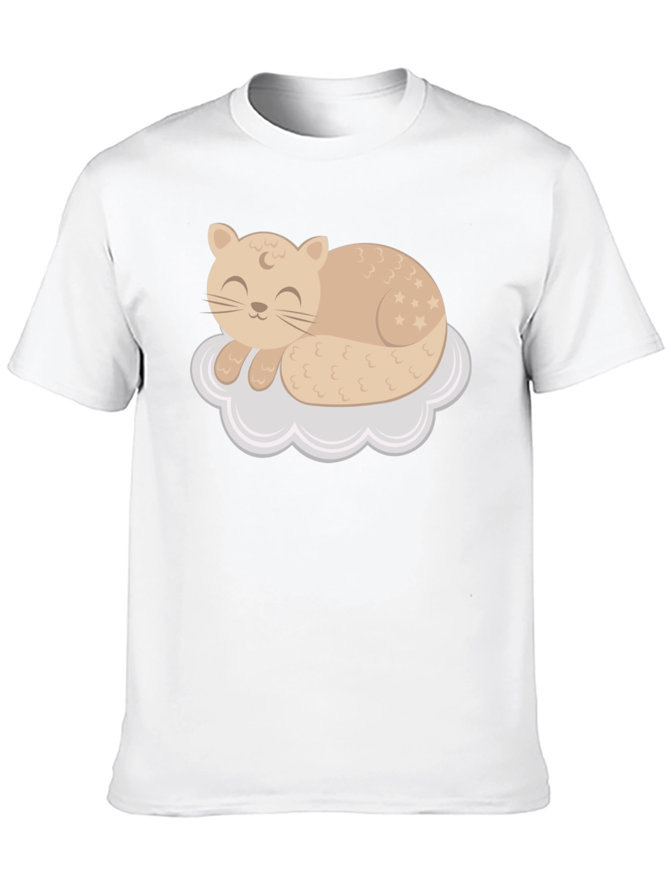 Cute Cat Sleeping on Cloud T-Shirt