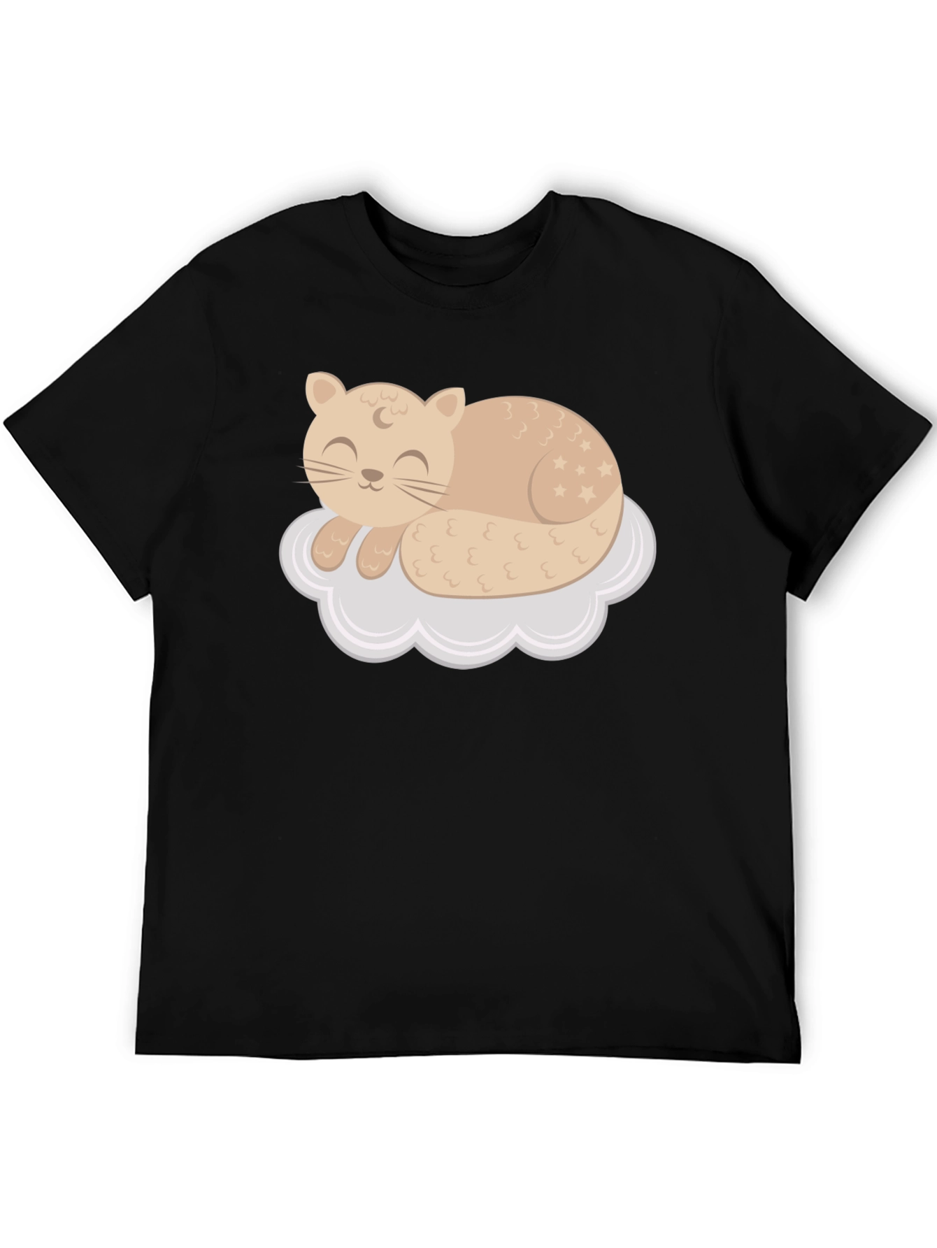 Cute Cat Sleeping on Cloud T-Shirt