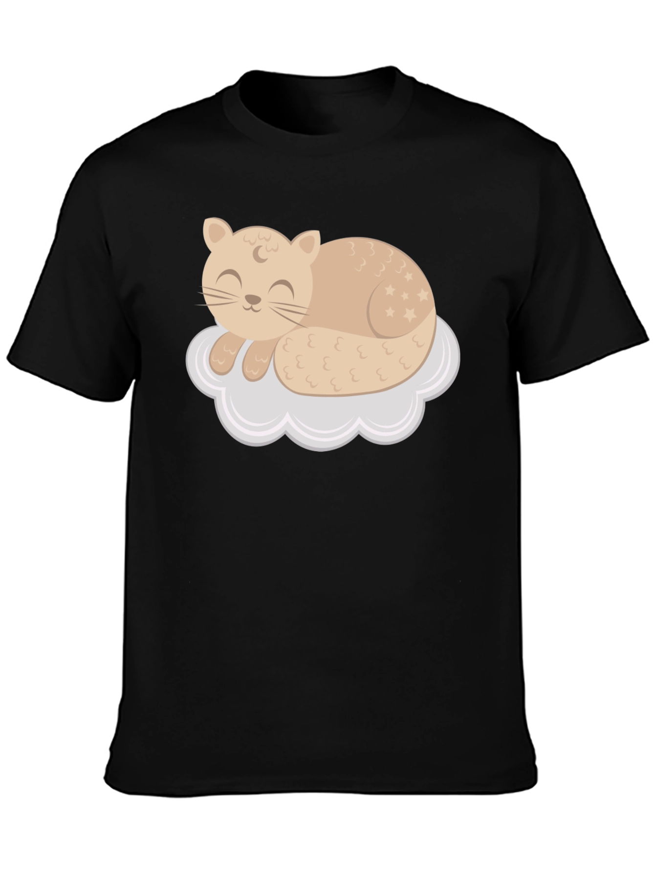 Cute Cat Sleeping on Cloud T-Shirt