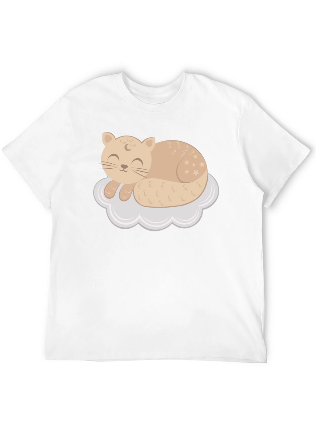 Cute Cat Sleeping on Cloud T-Shirt