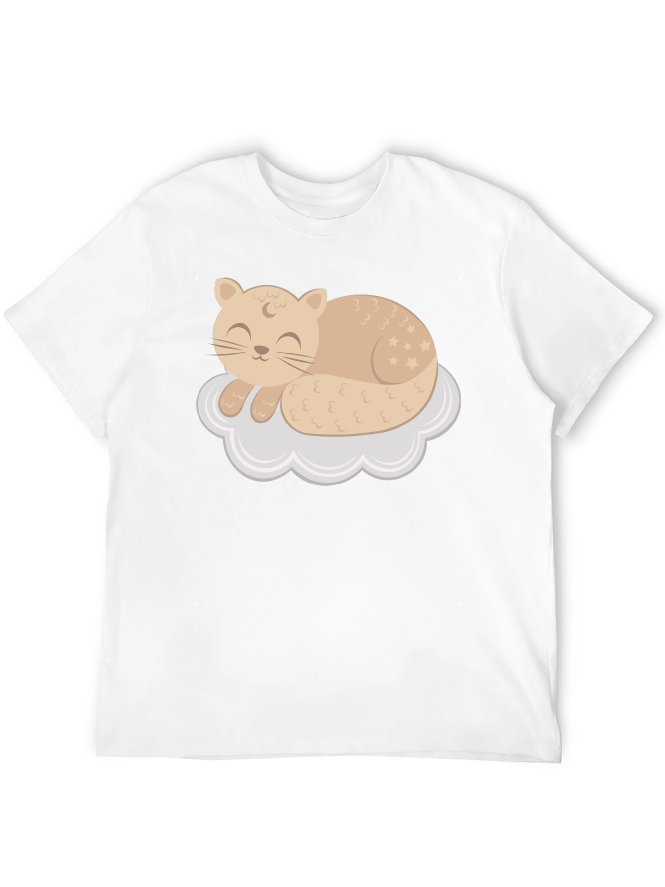 Cute Cat Sleeping on Cloud T-Shirt