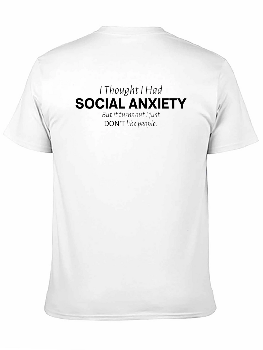 Social Anxiety Graphic Tee - Mens Black T-Shirt