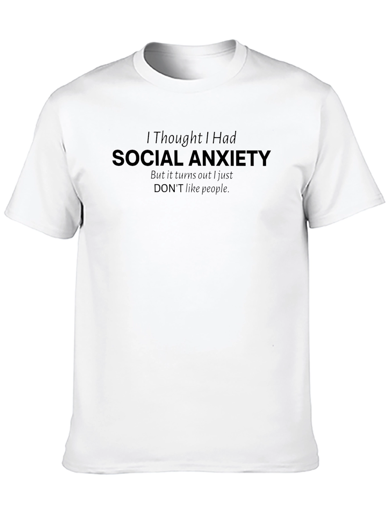 Social Anxiety Graphic Tee - Mens Black T-Shirt