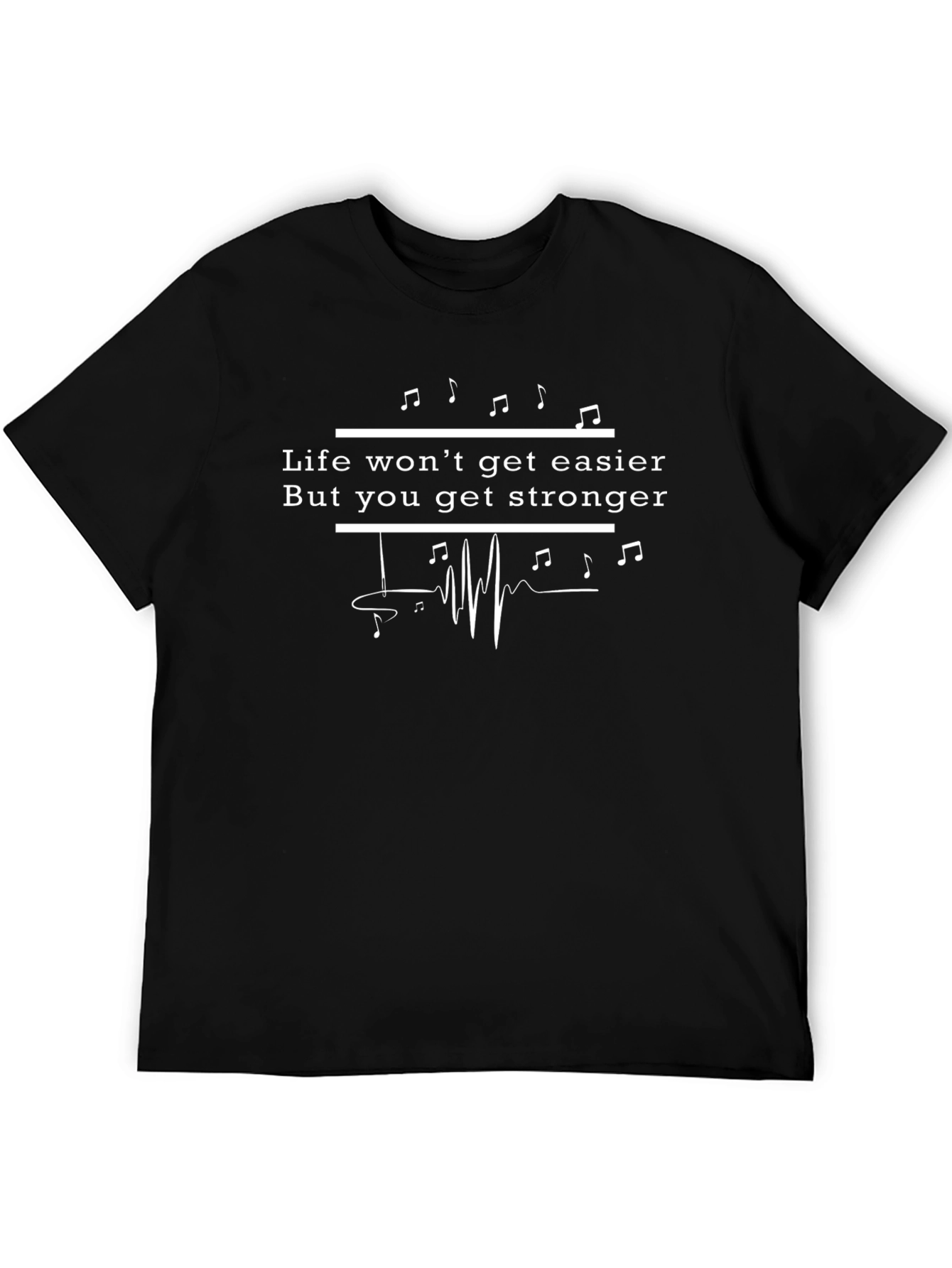 Life Stronger Black Graphic Tee