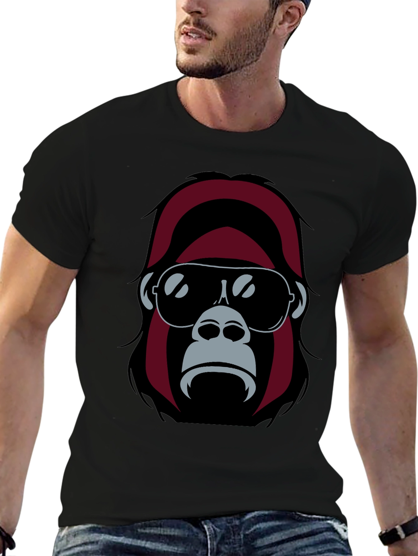 Cool Gorilla Graphic Tee - Black T-Shirt