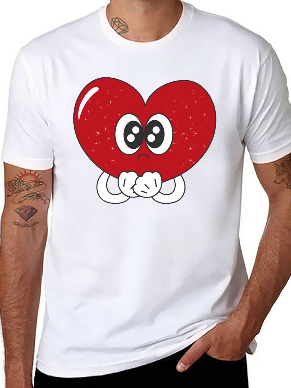 Heart Eyes T-Shirt - Cute Cartoon Love Graphic Tee