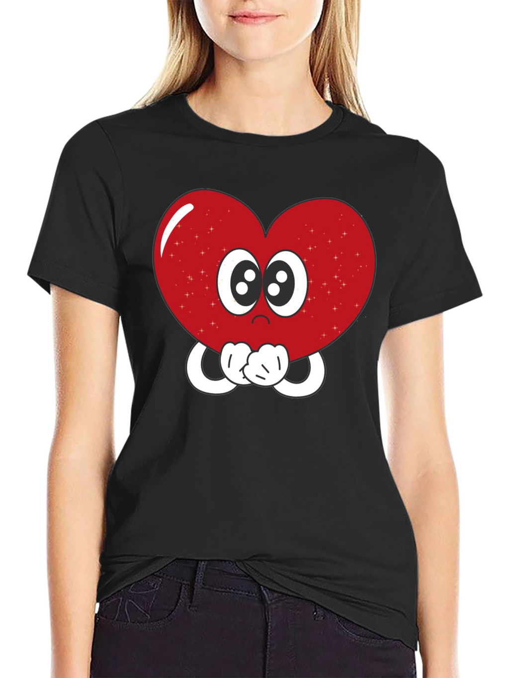 Heart Eyes T-Shirt - Cute Cartoon Love Graphic Tee