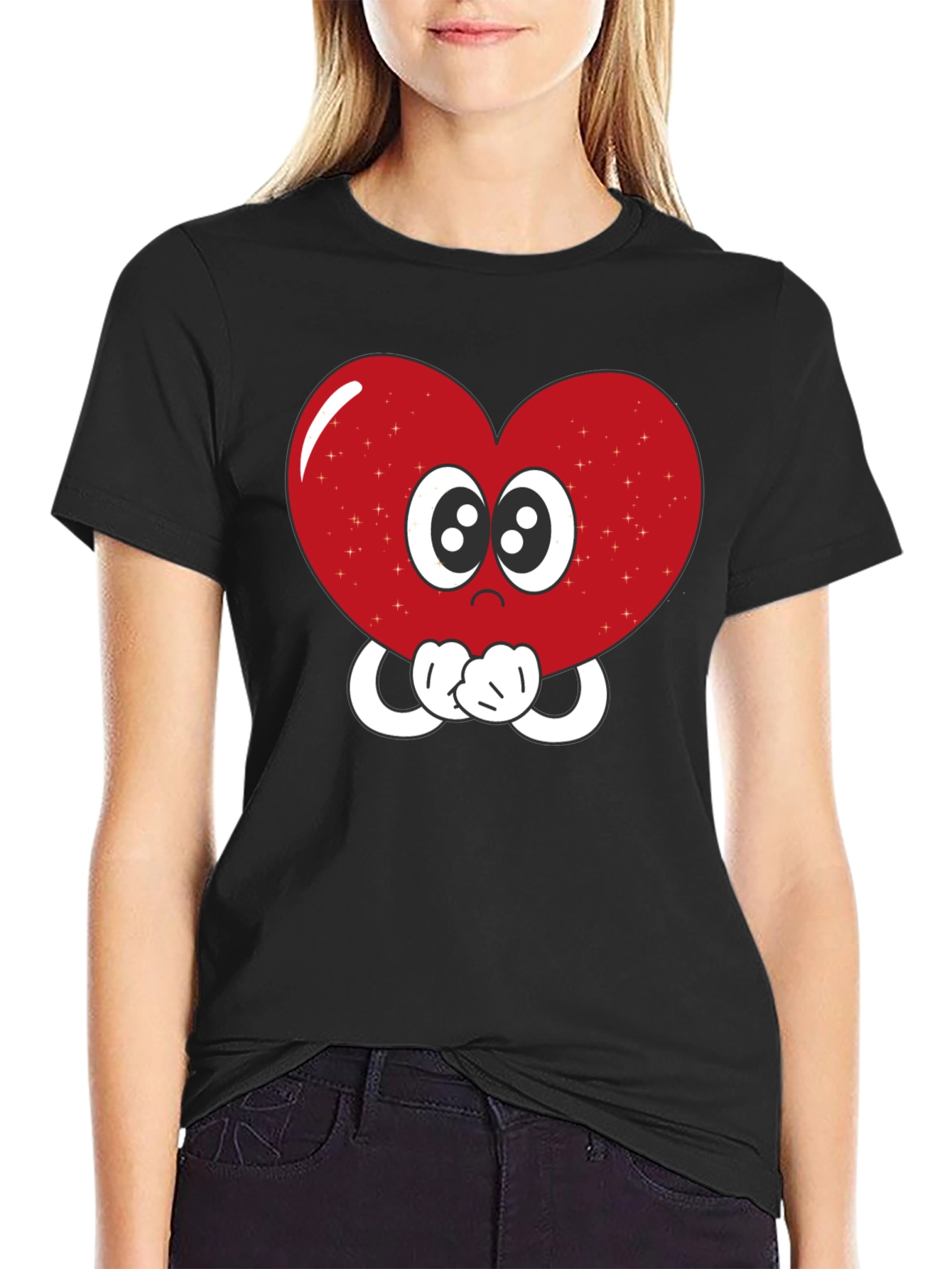 Heart Eyes T-Shirt - Cute Cartoon Love Graphic Tee