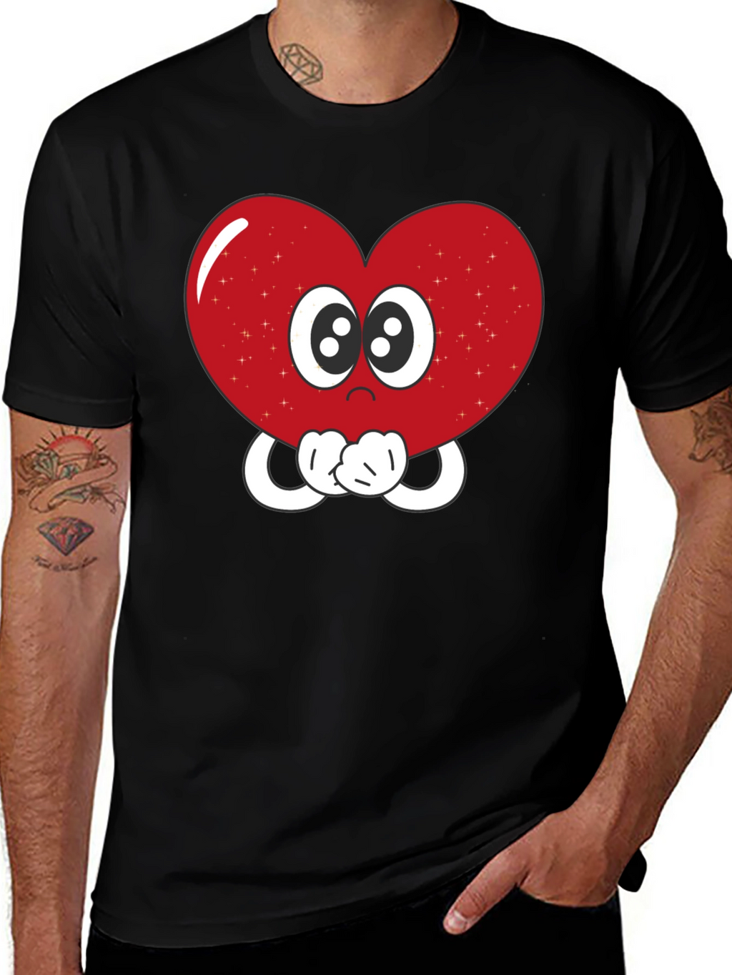 Heart Eyes T-Shirt - Cute Cartoon Love Graphic Tee