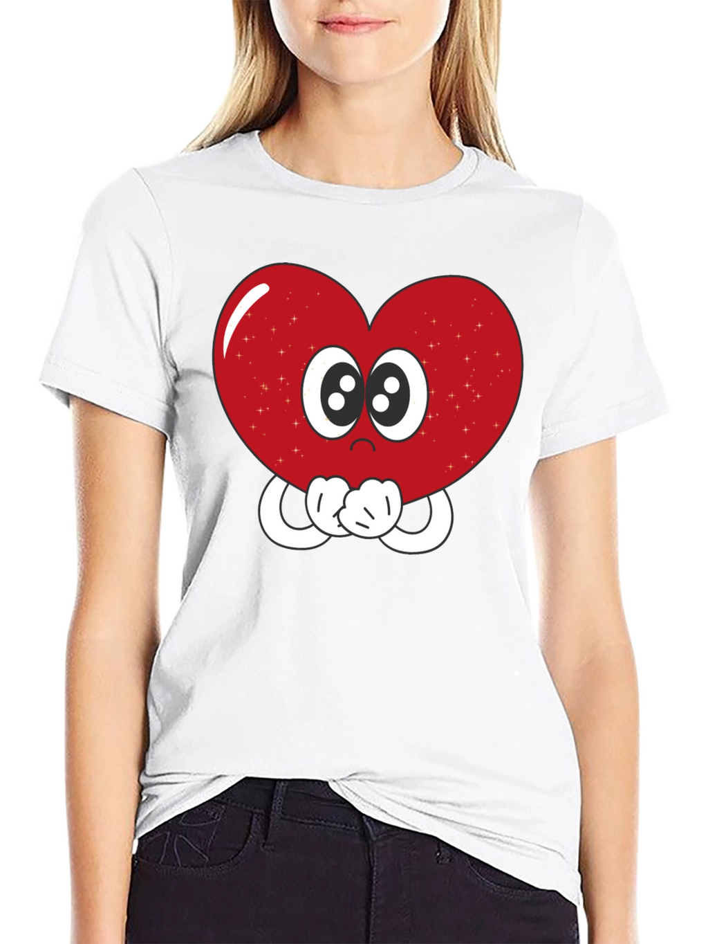 Heart Eyes T-Shirt - Cute Cartoon Love Graphic Tee