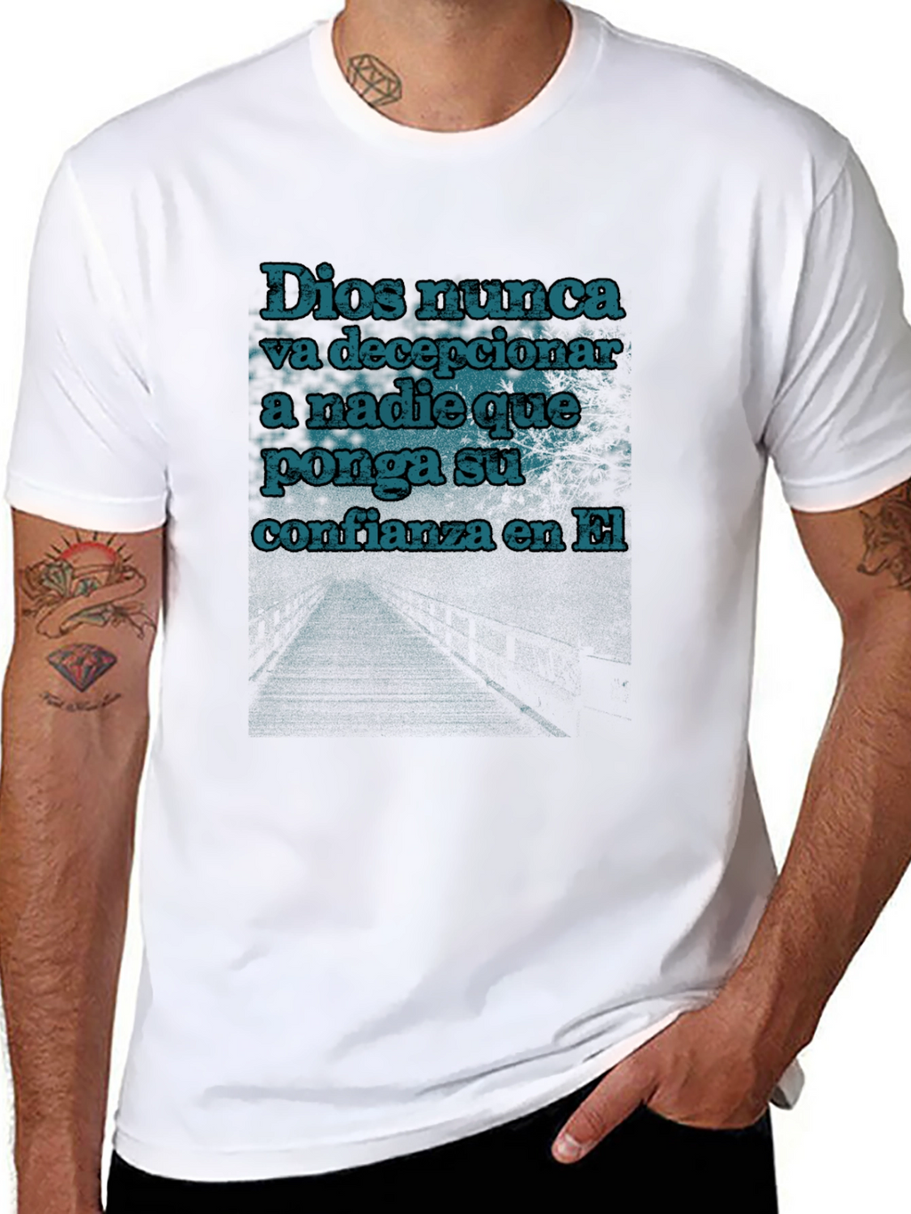 Faithful T-Shirt: Dios Nunca Design