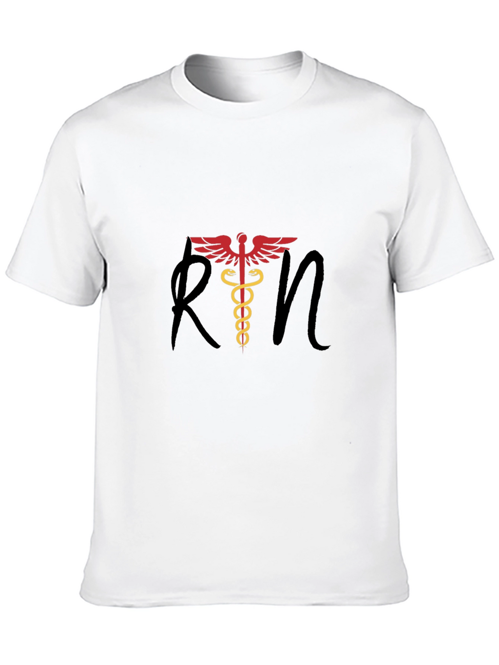 RN Caduceus Graphic Tee - Medical Professional T-Shirt