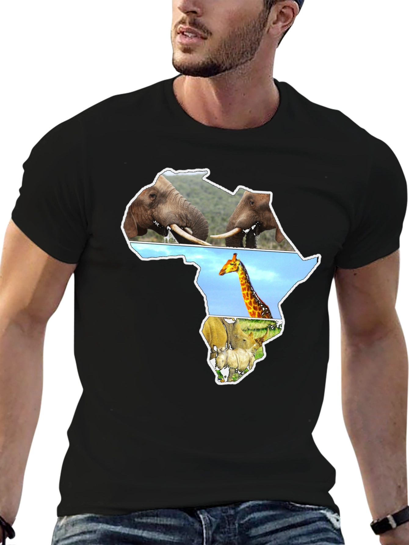 African Wildlife Silhouette T-Shirt
