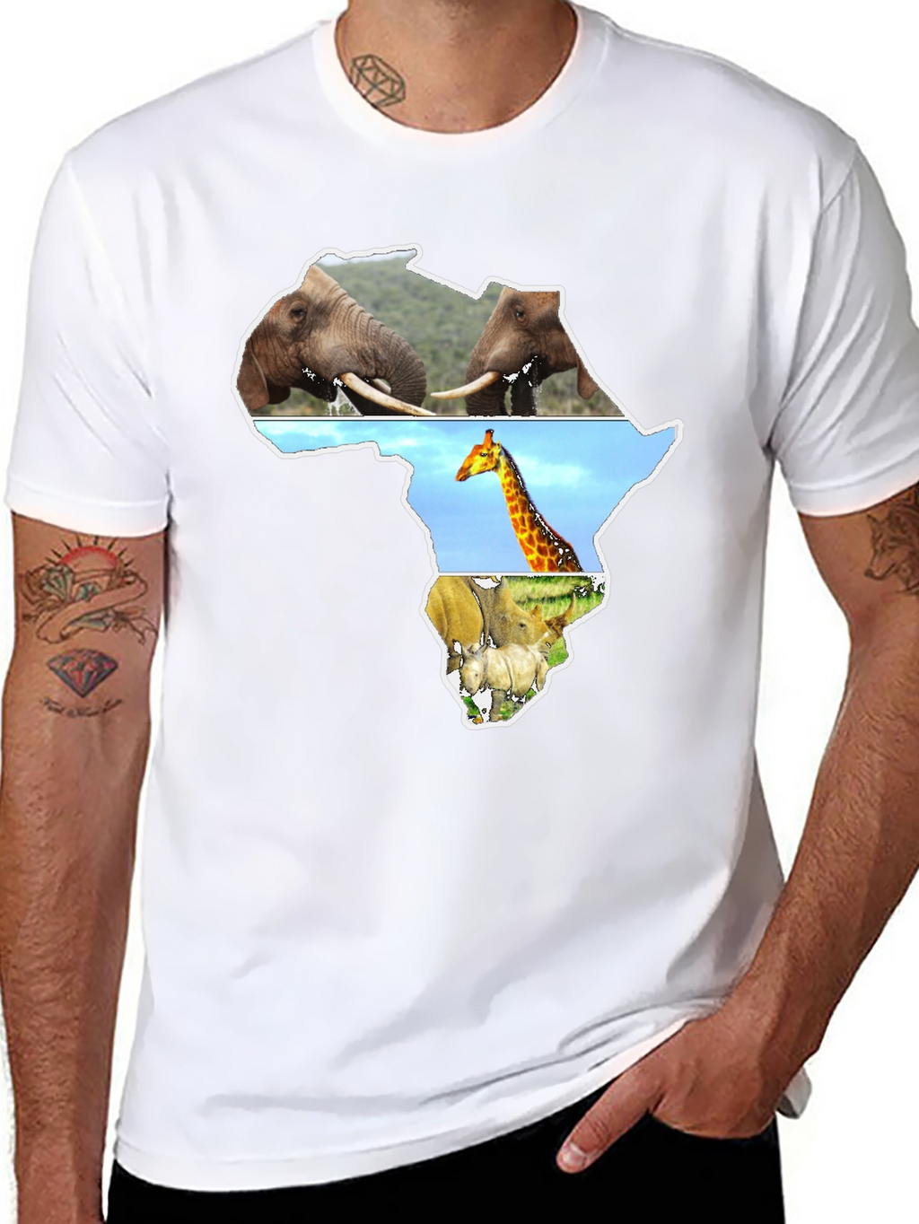 African Wildlife Silhouette T-Shirt