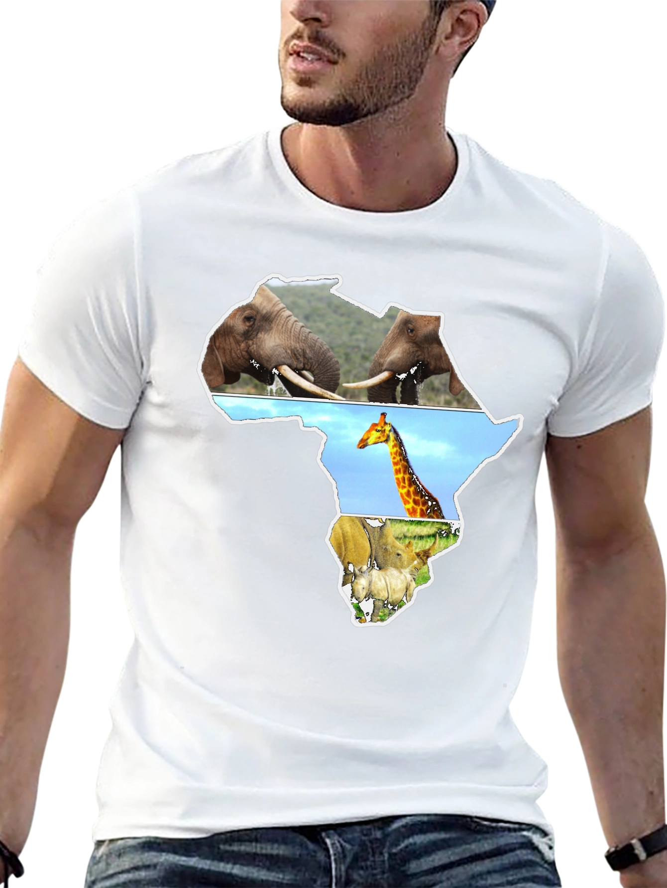 African Wildlife Silhouette T-Shirt