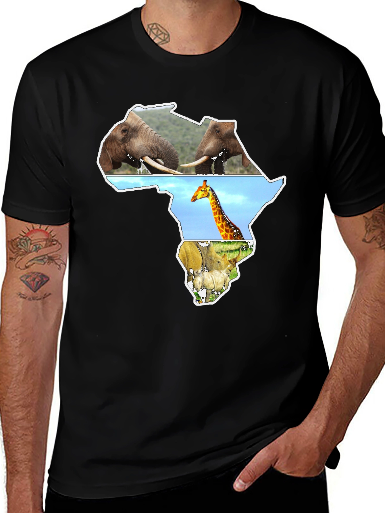 African Wildlife Silhouette T-Shirt