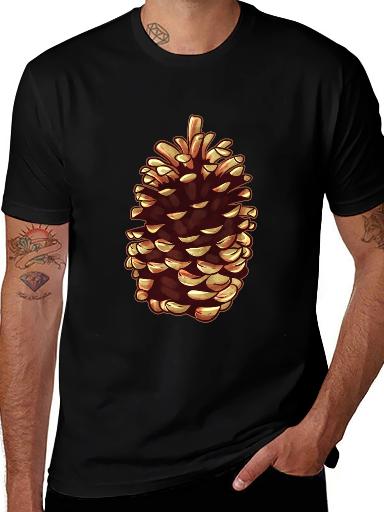 Pine Cone Graphic T-Shirt - Nature Inspired Tee