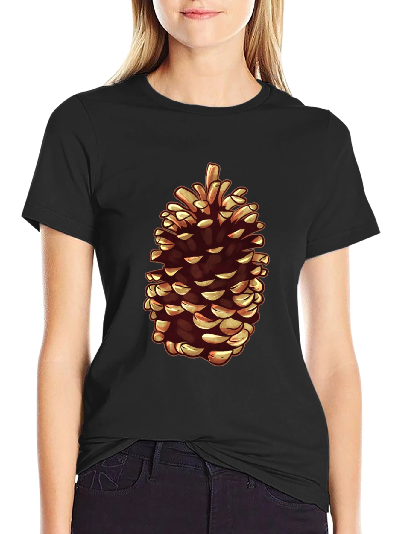 Pine Cone Graphic T-Shirt - Nature Inspired Tee
